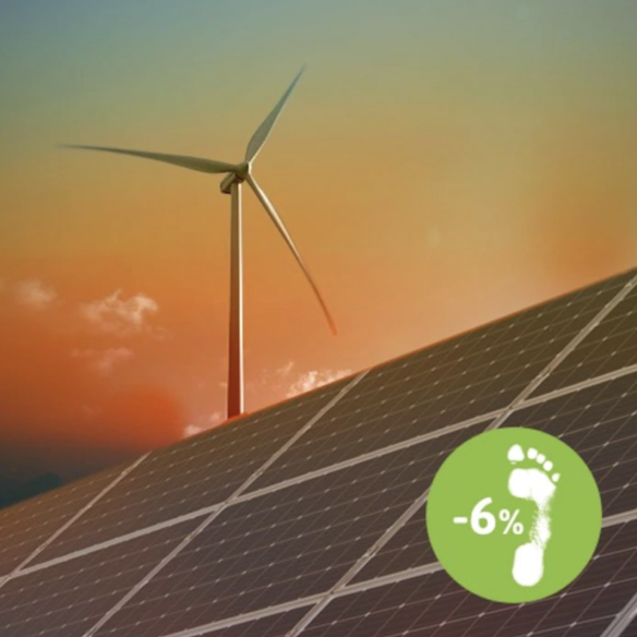 Un aerogenerador y paneles solares Un aerogenerador y paneles solares